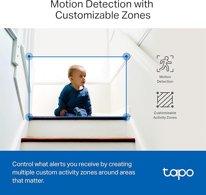 TP-Link Tapo 2K QHD Pan/Tilt Security Camera for Pet Camera, Baby Monitor, Motion Detection, Motion Tracking, 2-Way Audio, Night Vision, Cloud &SD Card Storage, Works w/Alexa & Google Home(Tapo C220)