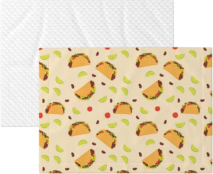 Double Sided Pet Throw for Dogs Who Shed, Mexican Taco, Reversible Blanket with Nubby Dot Side Catches Loose Fur for Easier Furniture Cleanup