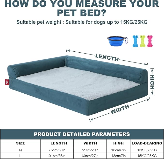 Dog Mattress for Large Dogs,Washable Comfortable Pet Beds with Removable Cushion&Nonskid Bottom,Sofa Couch Dog Bed Pillow Ultra Plush Mattress Pet Bed for Dogs Cats