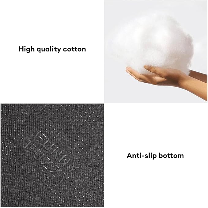 FUNNY FUZZY Dog Bed Orthopedic & Fluffy Dog Couch Bed, Corduroy Fleece Pet Beds Washable, Supportive Foam Pet Sofa Bed with Removable Zipper Cover - Snoozy Dream, White, M