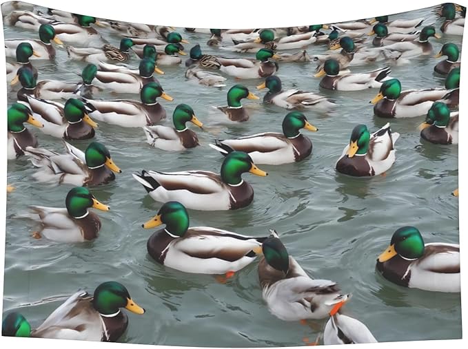 Waterproof Dog Blanket Soft Pet Blanket for Puppy Cat, Fleece Cat Throw Blankets for Furniture Bed Couch Sofa Reversible - Mallard Ducks Swimming