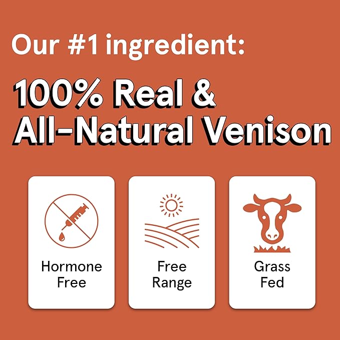 TRMC Real Meat Dog Treats - Three 12oz Bag of Bite-Sized Air-Dried Venison Jerky for Dogs - Grain-Free Jerky Dog Treats Made up of 95% Free-Range, Grass Fed Venison - All-Natural Dog Treats