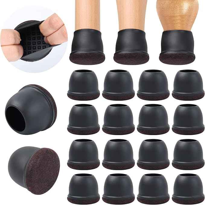 Ezprotekt 24 Pcs Extra Large Chair Leg Floor Protectors