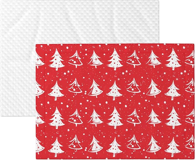 Xmas Tree Throw Blanket - Red Blanket for Dog Cat Holiday Pet Blankets 23x16 for Couch Sofa Bed