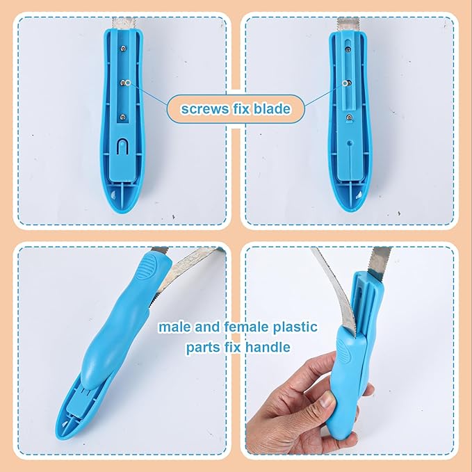 Dual-Sided Dog Shedding Blade,Shedding Brush with Stainless Steel Blades for Dog Coat Types with Soft Grip Handle Pet Hair Removal Tools