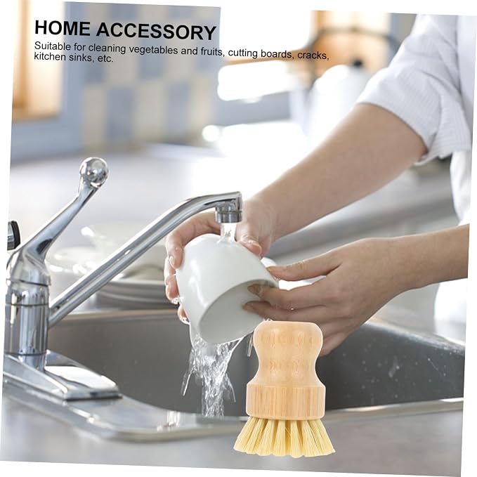 Multi-Function Pot Brush Natural Vegetable Scrubber