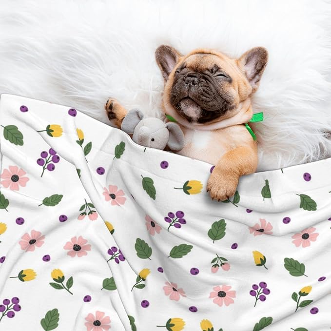 Double Sided Pet Bed Blanket for Added Cushion Warmth, Leaf Autumn Pattern, Reversible Cover with Textured Dot Surface for Existing Beds Standalone Mat