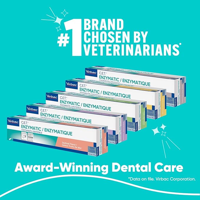 Virbac Toothpaste for Dogs and Cats, Seafood flavor