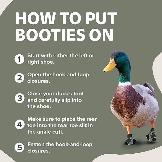 Duck Shoes for Injured Feet – Protective Neoprene Footwear for Ducks, Protective Shoes for Birds with Injured feet, Bumblefoot Relief - Small, 2.5’’ Max. Inside Width - Gray Camouflage