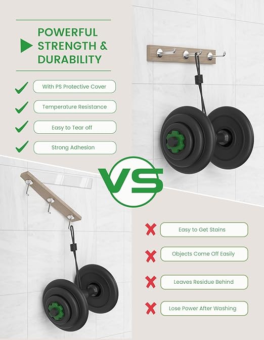 10FT Strong Double Sided Nano Tape for Walls, Removable Heavy Duty Mounting Tape for Walls No Residue, Clear & Strong Two Sided Adhesive Tape, Removable Picture Hanging Strips, Poster, Carpet