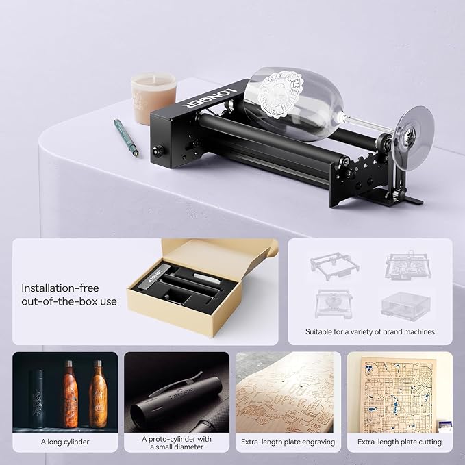 Longer Laser Engraver Rotary Roller