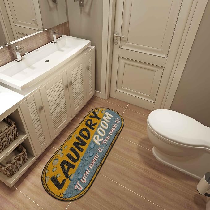 Ottomanson 20" x 59" Oval Laundry Room Rug