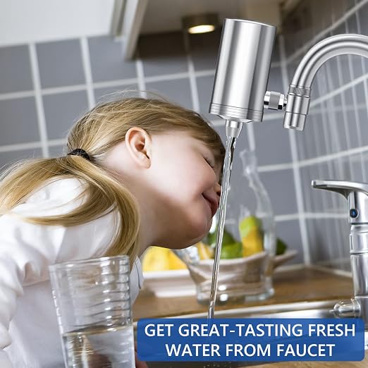 1200 Gallons Faucet Water Filter, 2.2 GPM Outlet Flow Rate Tap Water Filter