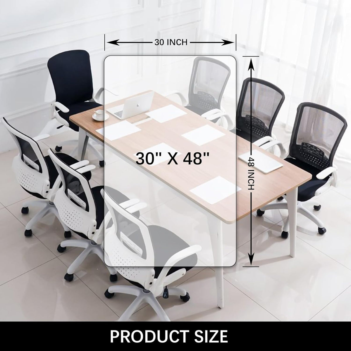 Kuyal Clear Chair mat for Hardwood Floor, 30 x 48 inches