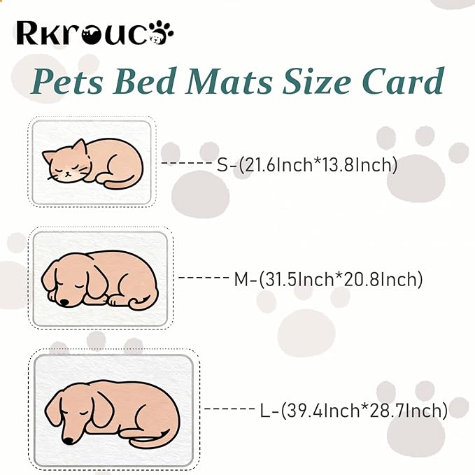 Pets Bed Blanket Dogs Reversible Soft Dog Throw Blankets Cats Mat Sleeper Fuzzy Pet Couch Covers Washable Cat Puppy Cover for Beds Car Sofa Travel Double Sided Furniture Protection (Champagne,L)