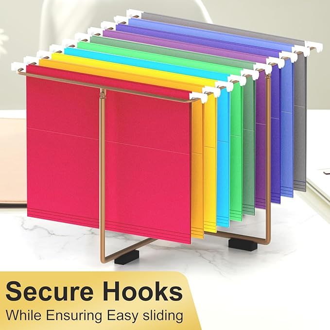 Hanging File Folders, 60 Pack Letter Size Hanging File folders with Tabs, Stay Organized for Your Home and Office Bulk File, Documents and Paper, 10 Colors