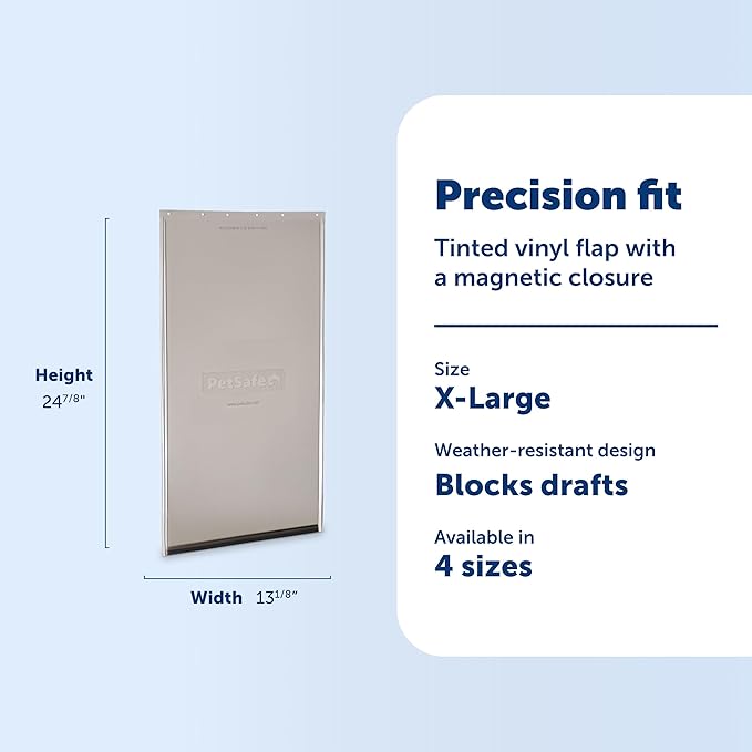 PetSafe Original Replacement Flap - Doggie Door Vinyl Replacement Flap for Sliding Glass Pet Door - Durable & Made with Non-Toxic Materials - 24 7/8" H x 13 1/8" W - Extra Large