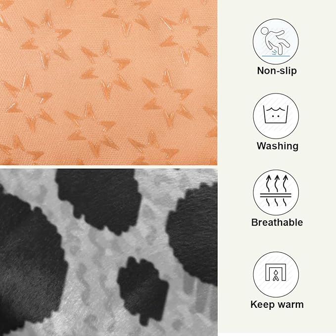 Leopard Print Pet Bed Cute Dog Bed Mat Absorbing Non Slip Pad Pet Sleeping Mat for Small, Medium, and Large Dogs Puppy Cat 24 in x 18 in