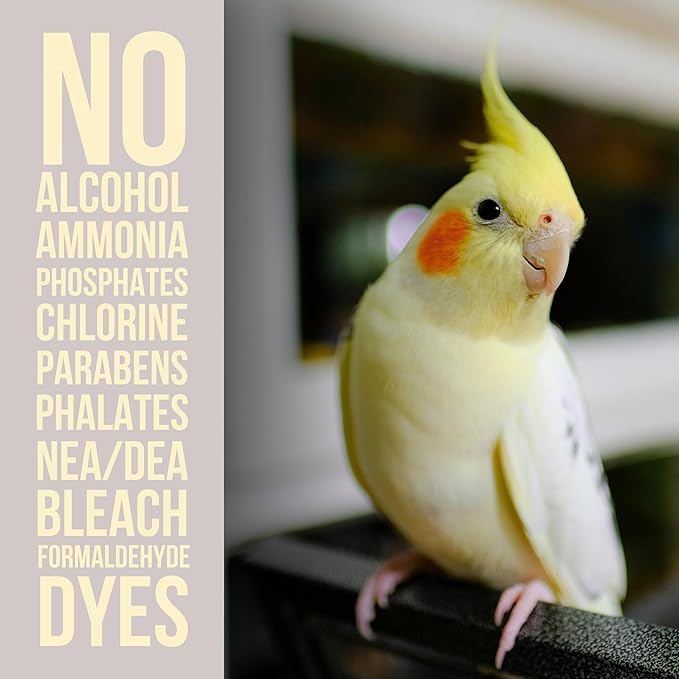 Natural Rapport Bird Cage Cleaner - The Only Bird Cage Cleaner You Need - Bird Poop Spray Remover, Naturally Removes Bird Waste (32 Oz)