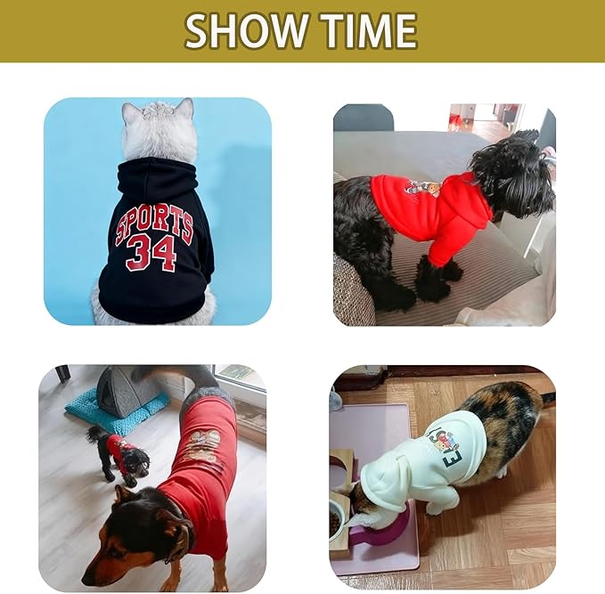 Custom Dog Hoodie, Personalized Sweatshirt with Photo Text Name Logo, Customized Hooded Sweater for Small Medium Large Dogs & Cats (Beige, 2XL)