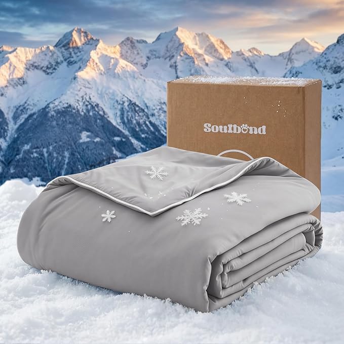 Soulbond Cooling Blanket for Large Dogs - Q-MAX>0.45, Washable Cool Pet Cats Throw Blanket for Hot Weather, Self-Cooling Soft Dog Mat for Bed Crates Couch Sofa Cars(40"x50", Dark Gray)