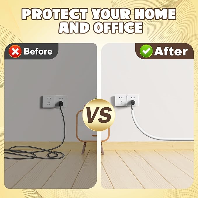 118 Inch Wall Cord Hider, Silicone Self Adhesive Cable Hider Cord Cover, Flexible Wire Covers for Cords Cable Cover Cable Concealer for Wires W0.59” H0.39” White