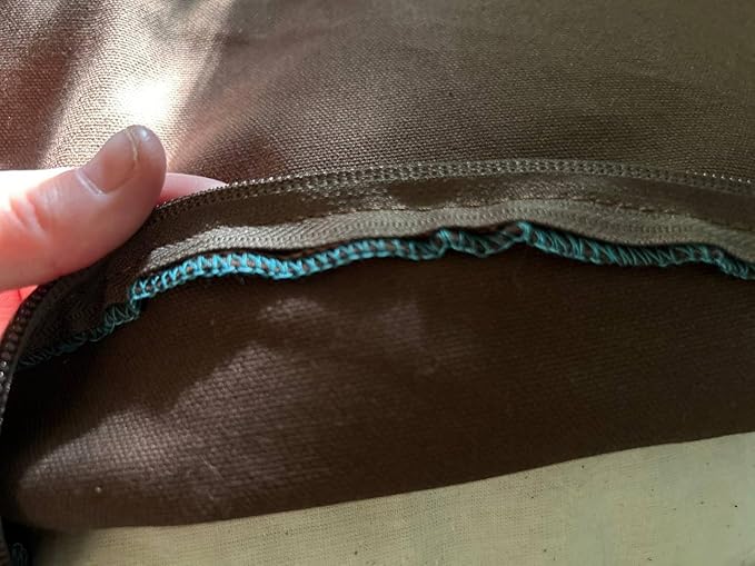 Organic Cotton Canvas Dog Bed: Removable Cover, Natural Fill - Made in USA (Dark Brown, Small 24" x 7" inches)