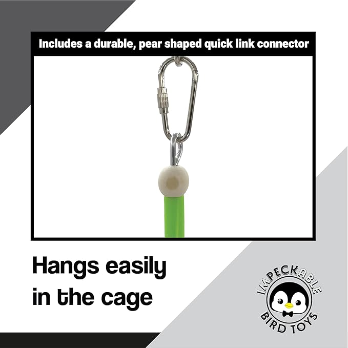 951 Double Duck Trap Bird Toy with Rubber Ducks Bamboo Finger Traps and Plastic Rings – Handcrafted Great for Small to Medium Size Birds