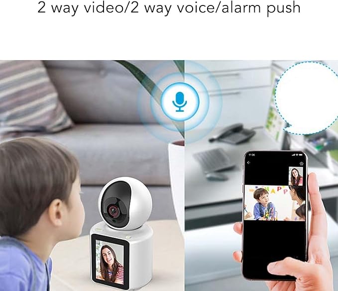 Video Calling Pet Dog Indoor Camera, Two Way Video Camera, Security Camera for Home, Baby Elder Nanny Dog Pet Camera with Phone app, AI Motion Detection (US Plug)