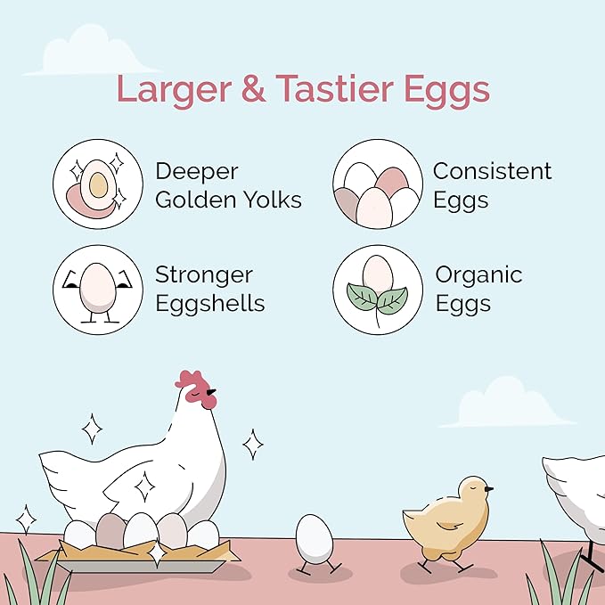 Organic Chicken Feed – Layer Pellet, Non-GMO, USA Grown, 16% Protein, Corn-Free, Soy-Free, Non-Medicated Feed for Chickens, 2 lbs Sample
