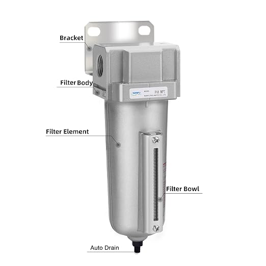 NANPU Industrial Grade Heavy Duty Particulate Filter, Metal Bowl, Suitable