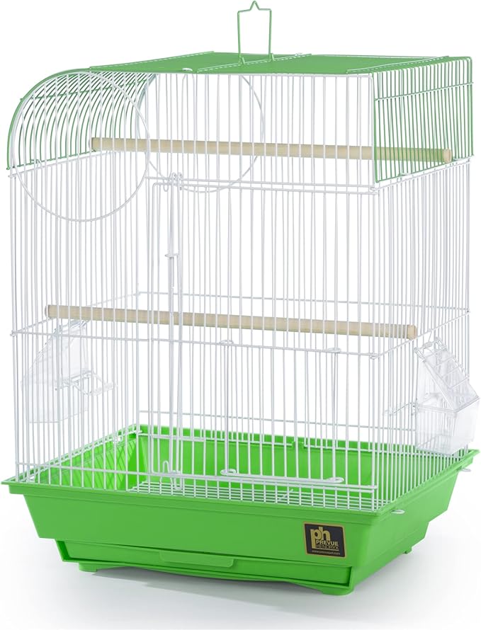 Prevue Pet Products South Beach Flat Top Bird Cage, Lime Green (SP50091),14 1/8" L x 11 1/4" W x 18 1/8" H