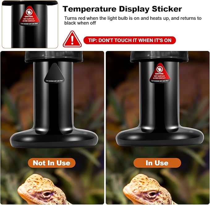MIXJOY 100W Reptile Heat Lamp 2Pack Ceramic Heat Emitters Reptile Heat Lamp Bulbs, No Light Emitting Ceramic Heat Bulbs for Amphibian Terrarium Gecko Lizard Bearded Dragon Turtle Chicken Snake