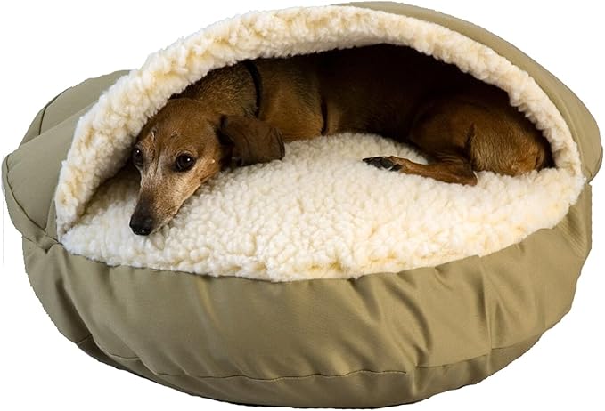 Snoozer Orthopedic Cozy Cave Pet Bed, Large, Khaki