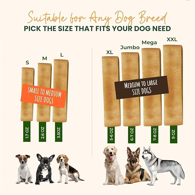 Authentic Himalayan Yak Cheese for Dogs - Large/XLarge (Pack of 4) - Sourced from Pristine Himalayan Foothill, Rawhide-Free, NO preservatives