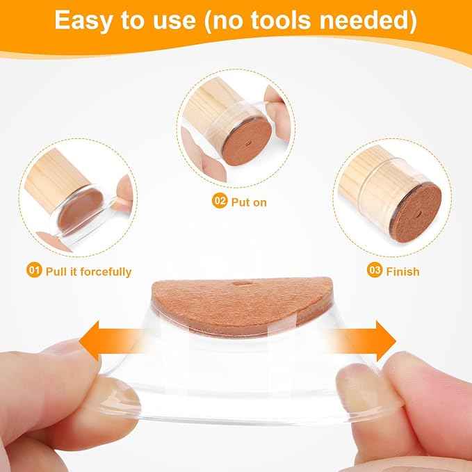 CHUNZEXI 16 Pack Chair Leg Floor Protectors