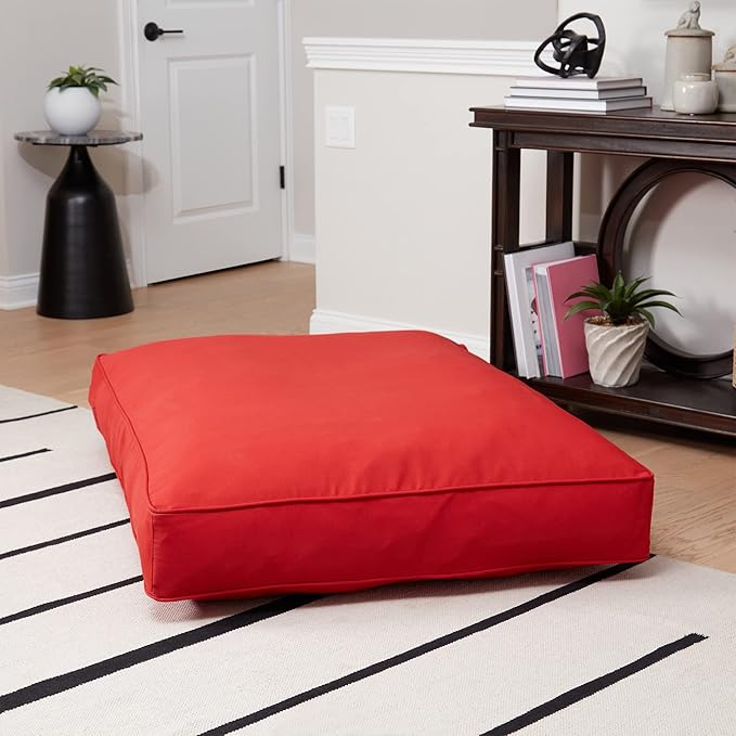 Charlie Rectangle Indoor/Outdoor Pillow Style Dog Bed, Salsa, Large (36" x 48")