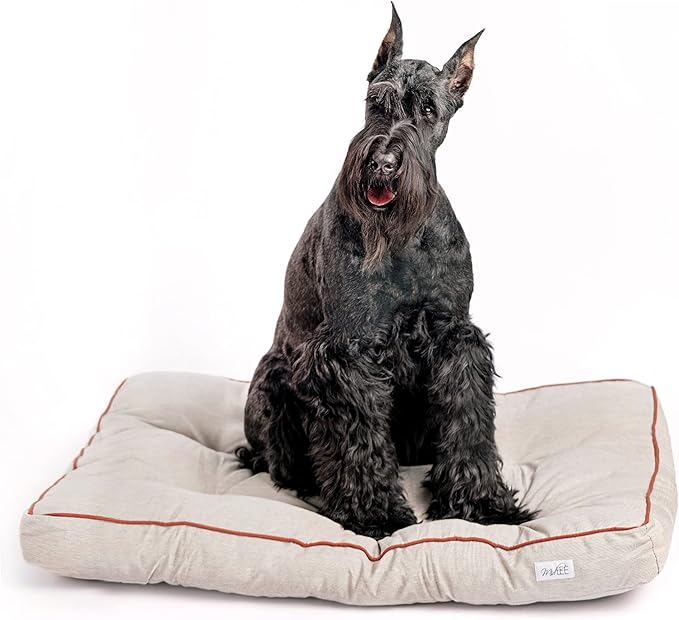 Midlee 40" x 28" Grey Tufted Dog Bed (Large 40" x 28")