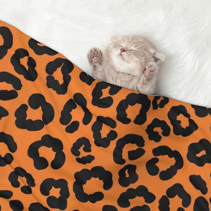 Reversible Pet Blanket for Sofa Protection Pet Comfort, Cheetah Leopard Wood, Double Sided Design with Cozy Nubby Nap Side and Durable Smooth Play Side