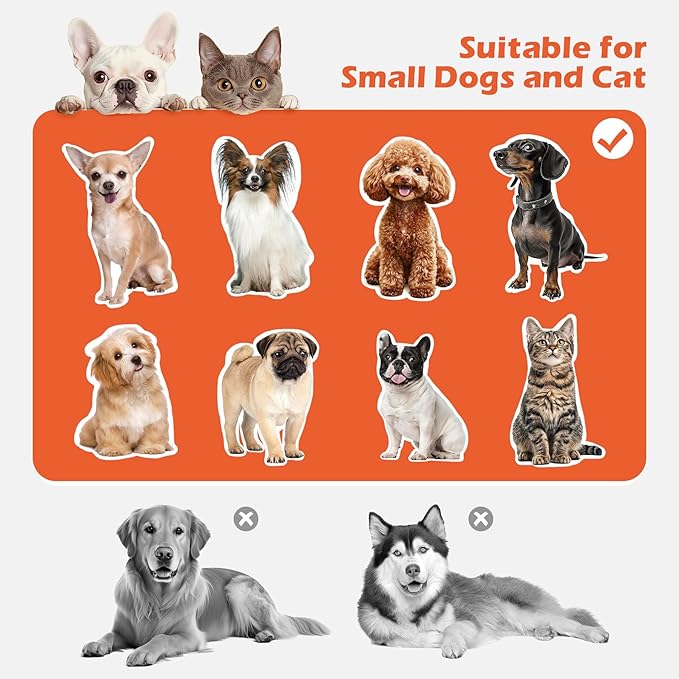 AZV Non Slip Dog Stairs Ramps for High Bed,Extra Wide Seat Chairs Mate for Small Puppy,Metal Frame Steps for Doggie to Get on Bed with Platform,Office Window Old Doggy Couch,Dachshunds Ladder Khaki