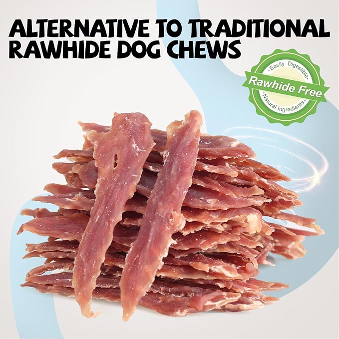 ASMPET Dog Duck Jerky Treats, Made with 100% Real Duck Breast, High Protein & Grain Free