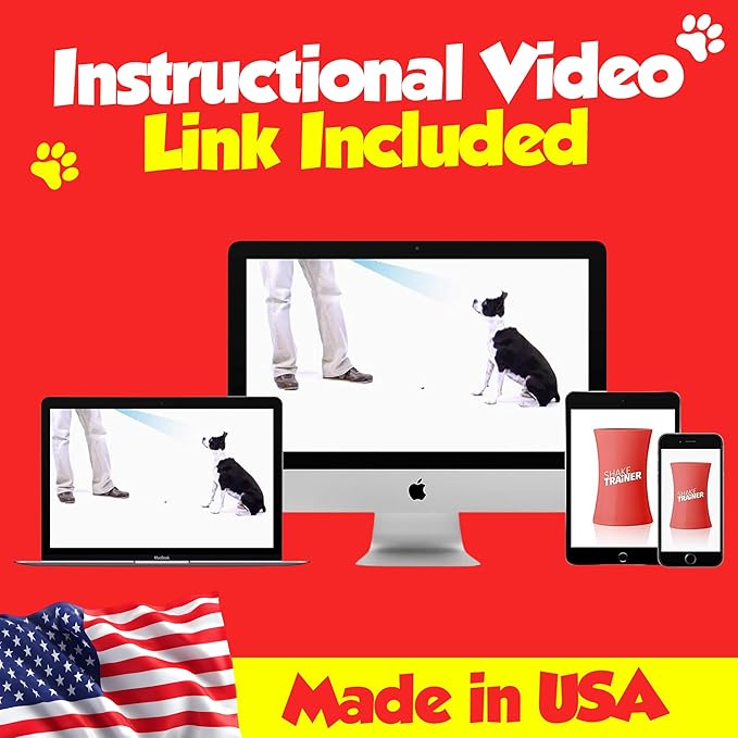 ShakeTrainer - The Original Humane Dog Training Kit with Instructional Video, Dog Training & Behavior Kit for Barking, Jumping & All Bad Habits Without Shocking or Spraying, Easy to Use, Made in USA