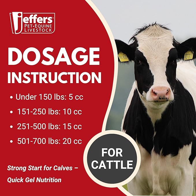 Jeffers Vita-Min Gel for Livestock & Horses – Multivitamin & Mineral Supplement with Selenium, Zinc, Potassium & Turmeric – Easy Oral Gel for Cattle, Goats, Sheep & Pig – 300 cc Tube - 3 Pack