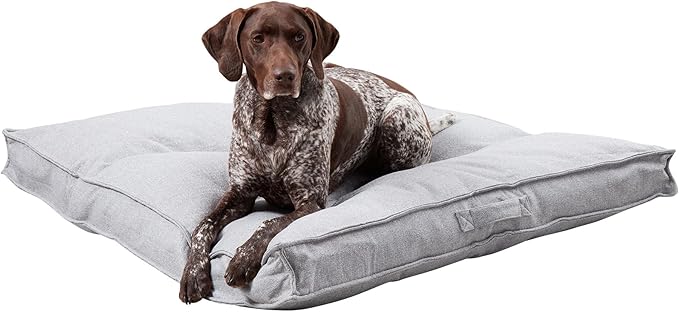 South Pine Porch Mila Square Tufted Pillow Style Dog Bed, Cement, Large (40" x 40")