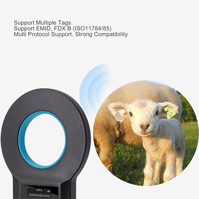 Marhynchus Pet Microchip Scanner USB C Portable Handheld Animal Chip Reader 128 Data Storage for EMID with 0.91in OLED Screen and Rechargeable Battery