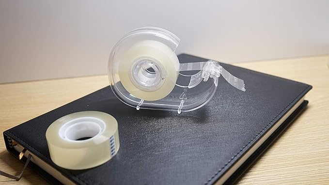 KIDMEN Transparent Tape,Clear Tape for Office,Home,School,5 Dispensered Rolls,0.7 x 1300 Inch