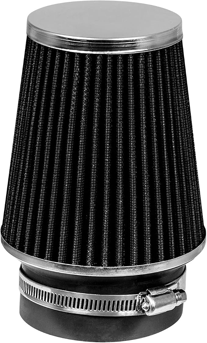 BLACK 3.5" 89 mm Inlet Narrow Air Cone Replacement Performance Washable