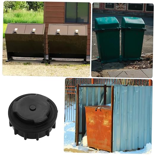 Locking Airtight Trash Can Cover Weatherproof Drain Plug