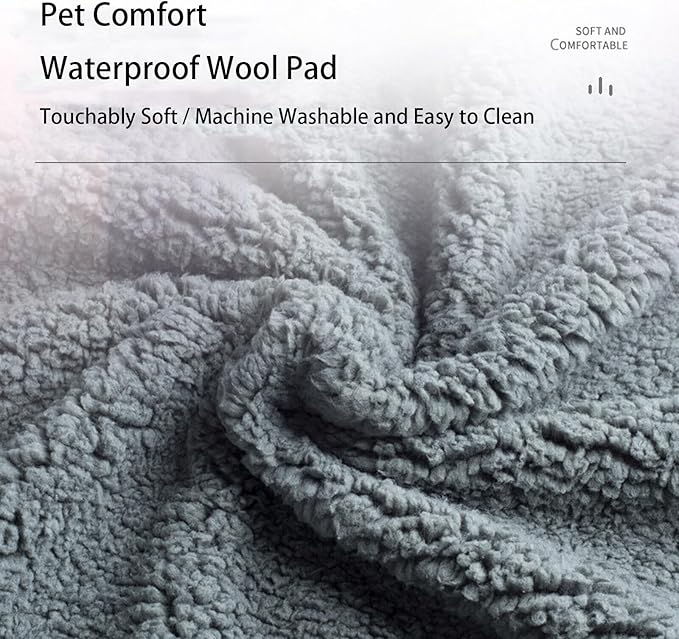Waterproof Pet Blanket, Lovers Blanket Reversible Plush Sherpa Fleece Furniture Protector for Sofa, Bed & Couch, Liquid & Pee Proof Dog Blanket Cover for Dogs Cats Lovers Couples (Black, XXL(79"x79"))