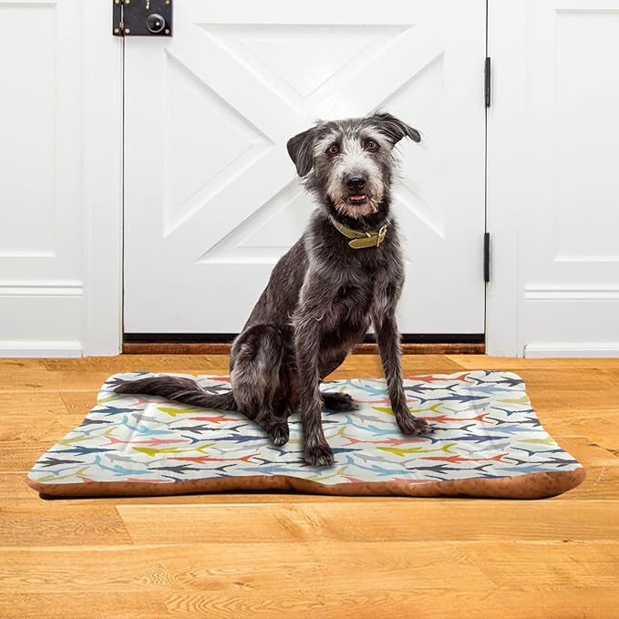 Pet Bed Shark Colorful Dog Bed Mat Absorbing Non Slip Pad Pet Sleeping Mat for Small, Medium, and Large Dogs Puppy Cat 36 in x 24 in